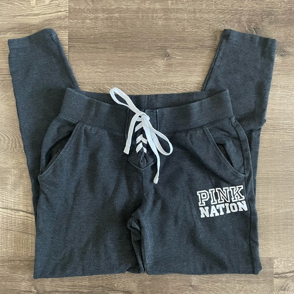 VS PINK charcoal sweats - Picture 2 of 4